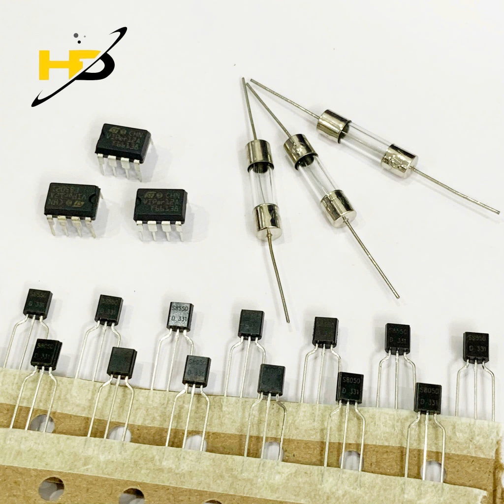 Combo Linh Kiện Sửa Công Suất Gồm Viper 12A , Cầu Chì 12A , Cặp Transistor S8050 Và S8550