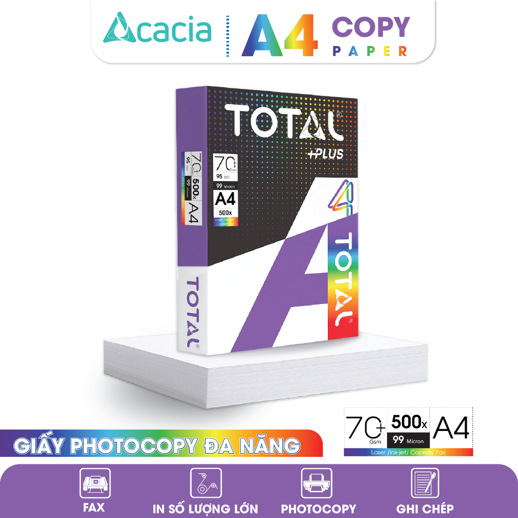 Giấy A4 TOTAL - 70+++ plus định lượng 73gsm