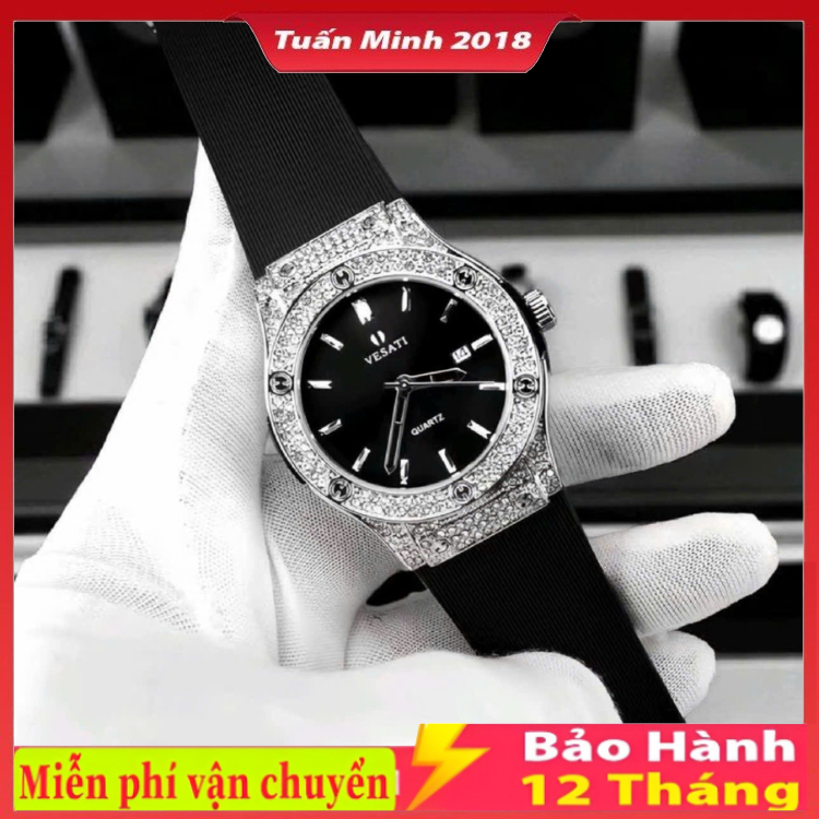 Đồng hồ nam nữ Versati chính hãng , bộ máy pin , khóa thông minh , chống nước tốt , đồng hồ đeo tay 