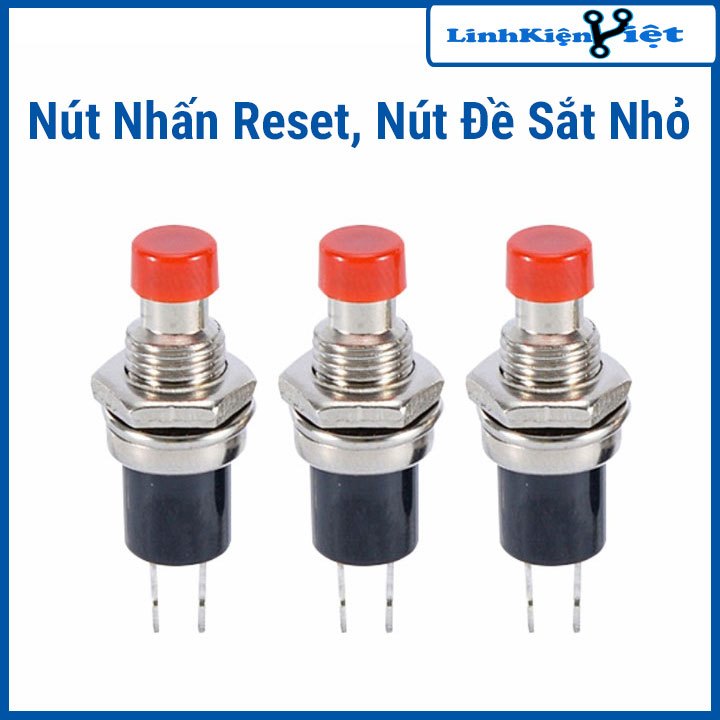 Nút nhấn reset, nút đề sắt nhỏ 6mm 2 chân cao cấp