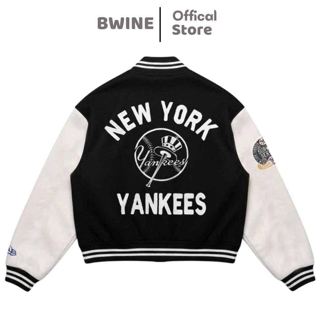 Áo bomber Nờ Y Jersey thêu logo nổi bật