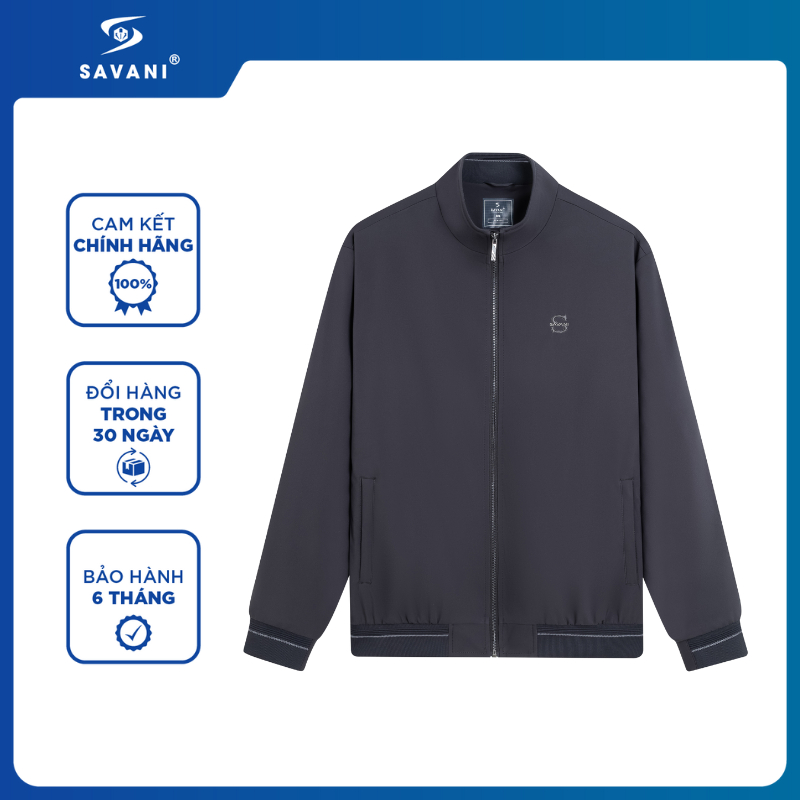 Áo Khoác Gió Lót Lông Nam SAVANI, Áo Khoác Gió Cổ Cao, Có Túi Hai Bên Cao Cấp MAKL064W5