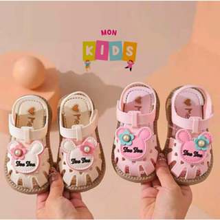 Sandal tập đi nơ cho bé gái, dép quai hậu trẻ em đế mềm mịn êm chân chống trơn trượt tốt size 15-23 bé 6m-2 tuổi