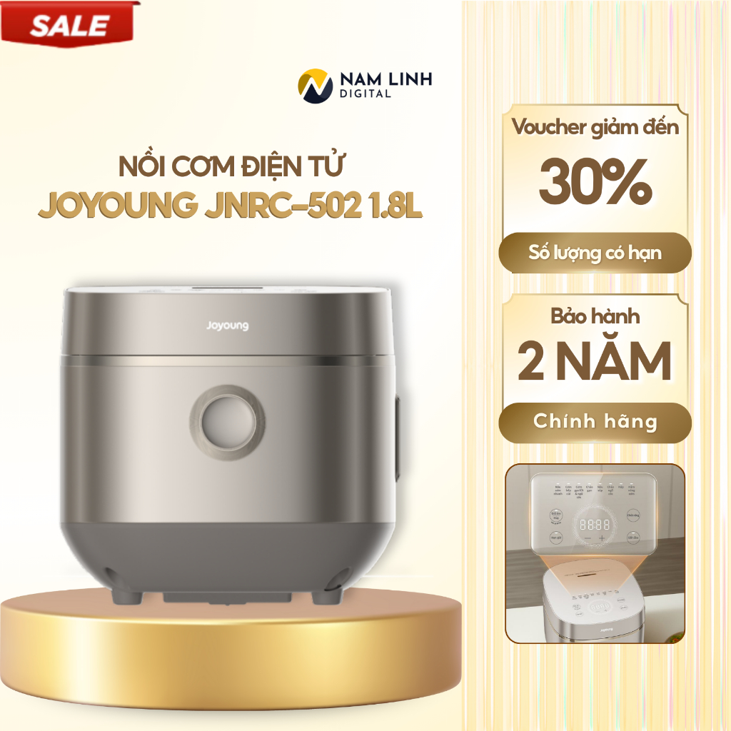 Nồi cơm điện tử 1.8L Joyoung JNRC-502 - Chống dính, chống rỉ, hẹn giờ thông minh