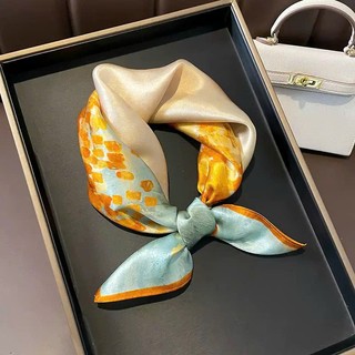 Khăn lụa vuông choàng cổ size 70x70 cm - khăn lụa bandana (KL09)