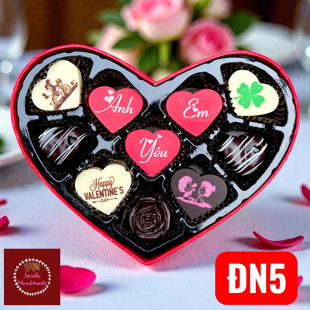 Socola valentine cao cấp, chocolate valentine 2025 (viết chữ theo yêu cầu)