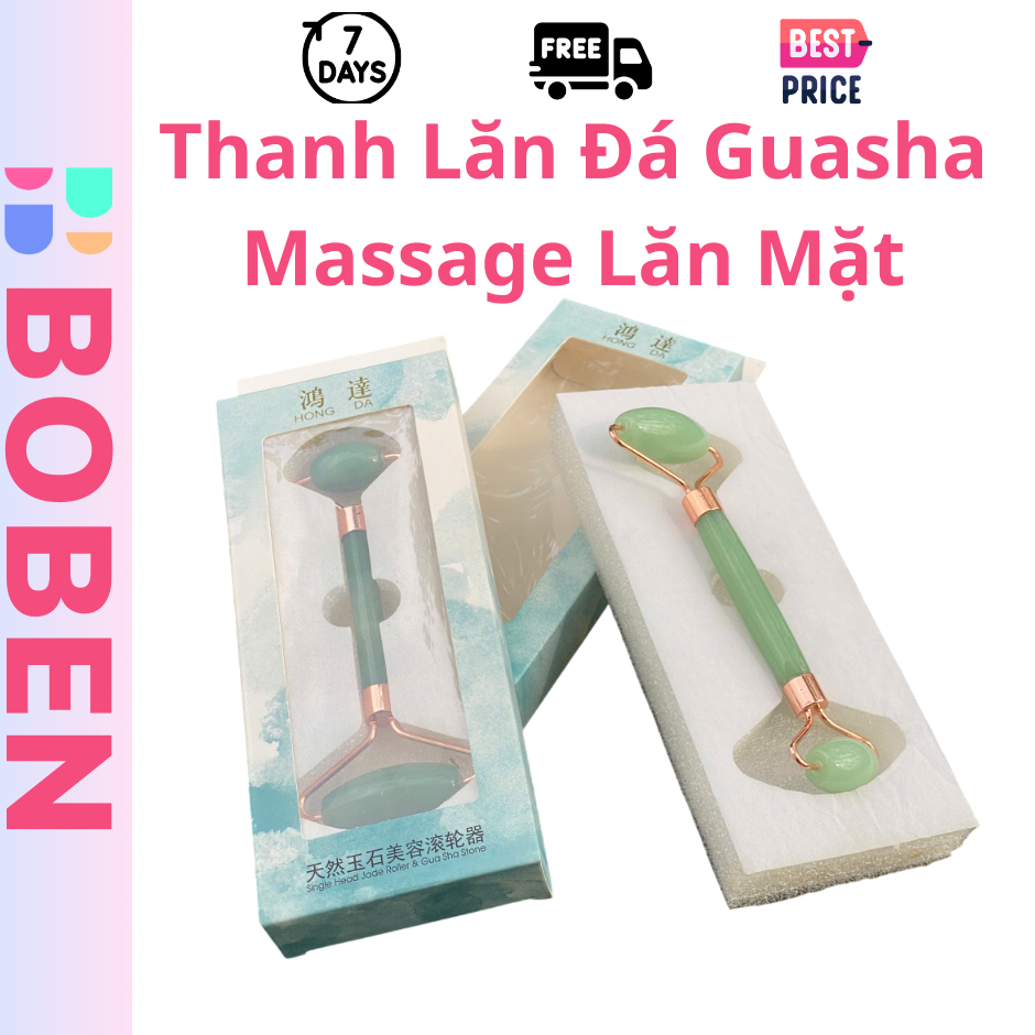[ Kèm Hộp ] Thanh Lăn Đá Guasha ( Đá Thật) Massage Mặt Body Thư Giãn Cơ Đả Thông Kinh Lạc
