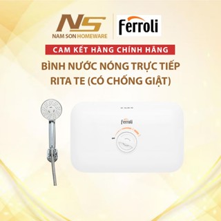 Máy nước nóng trực tiếp Ferroli RITA TE FS-4.5TE 4500w - Bình nóng lạnh BẾP Có tay sen chống giật