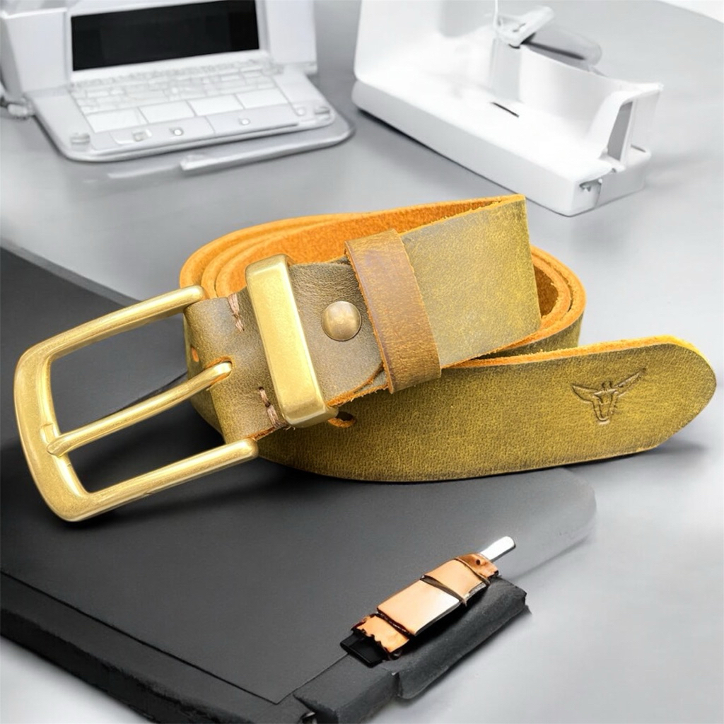 Thắt Lưng Nam Da Bò Sáp Hiệu Ứng Lên Màu Nhập Khẩu Nguyên Tấm Khoá Đồng Đúc Và Hợp Kim Cao Cấp Bản 3.8x120cmc