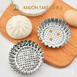 Bán Sỉ - Khuôn tart inox Cỡ 9.5 tart lỗ, tart giữ form bánh, lót đế bánh bao và giấy lót bánh
