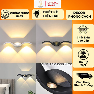 Đen Tường Hải Âu DT-402 - Ánh Sáng Vàng - 2 Đầu Chiếu Sáng - Thân Nhôm Chống Nước - Thiết Kế Hiện Đại