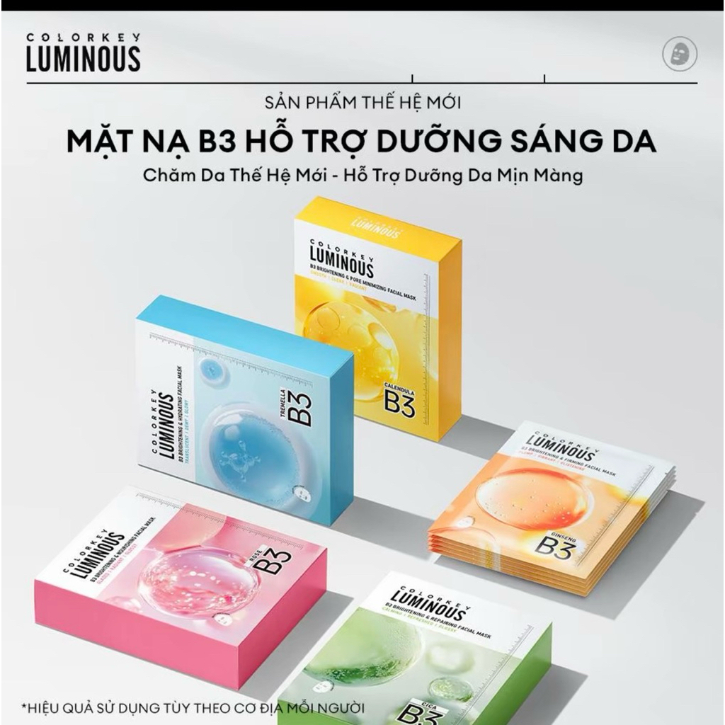 Mặt nạ Colorkey B3 B5 hộp 10 mask