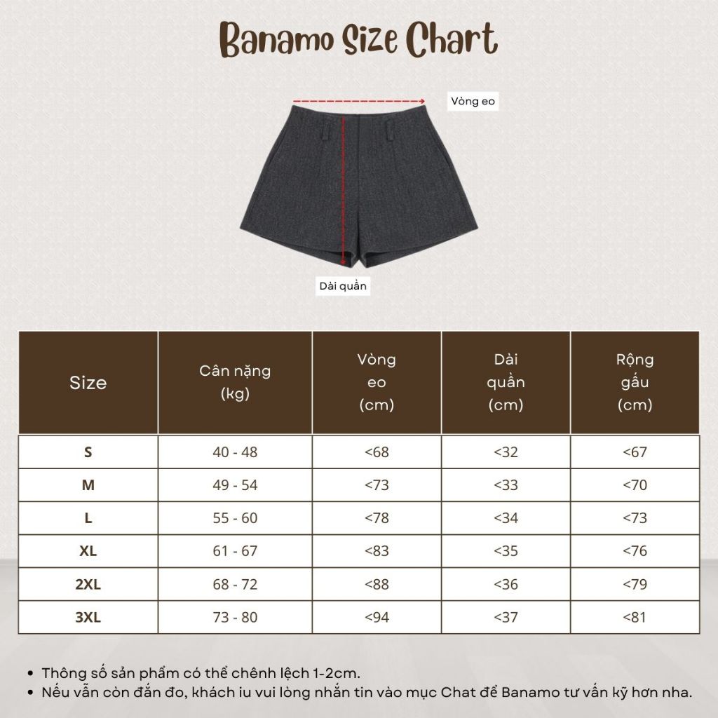 Quần short nữ BIGSIZE Banamo Fashion quần cạp cao có lót trong form rộng hack dáng che khuyết điểm tôn dáng 690 | BigBuy360 - bigbuy360.vn