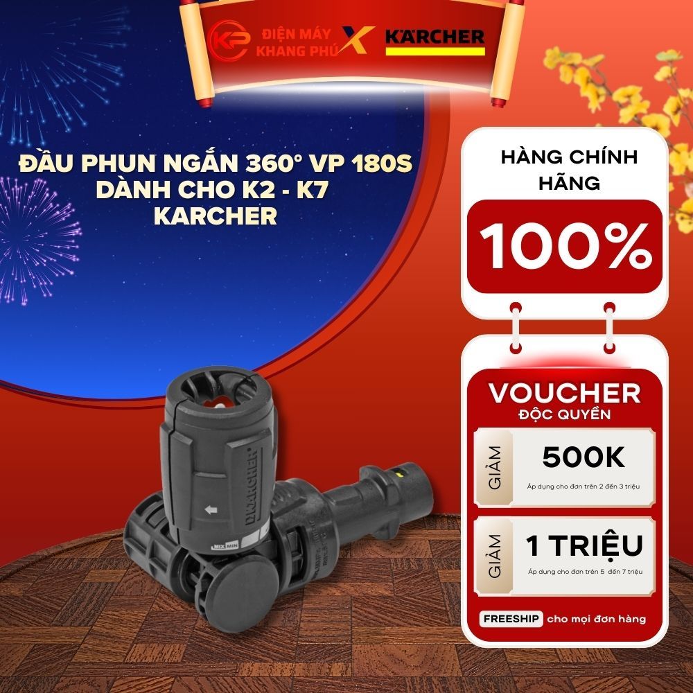 Đầu phun ngắn 360° VP 180S dành cho K2 - K7 Karcher 2.643-254.0