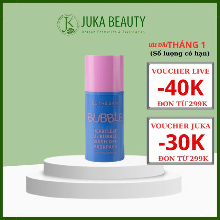 Mặt nạ sủi bọt Be The Skin Heartleaf O2 Bubble Wash Off Mask Pack 50g