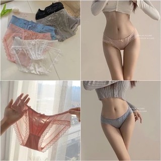 Sét 5 Quần Lót Nữ, Quần Lót Su Ren Lưới Sexy Phối Họa Nơ Gợi Cảm Quyến Rũ 1019