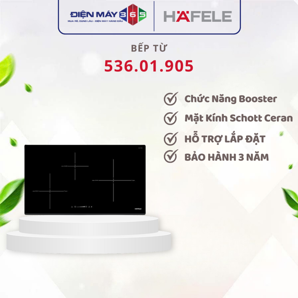 Bếp Từ HC-I773D 536.01.905 Hafele 3 Vùng Nấu - An Toàn Tiết Kiệm Điện