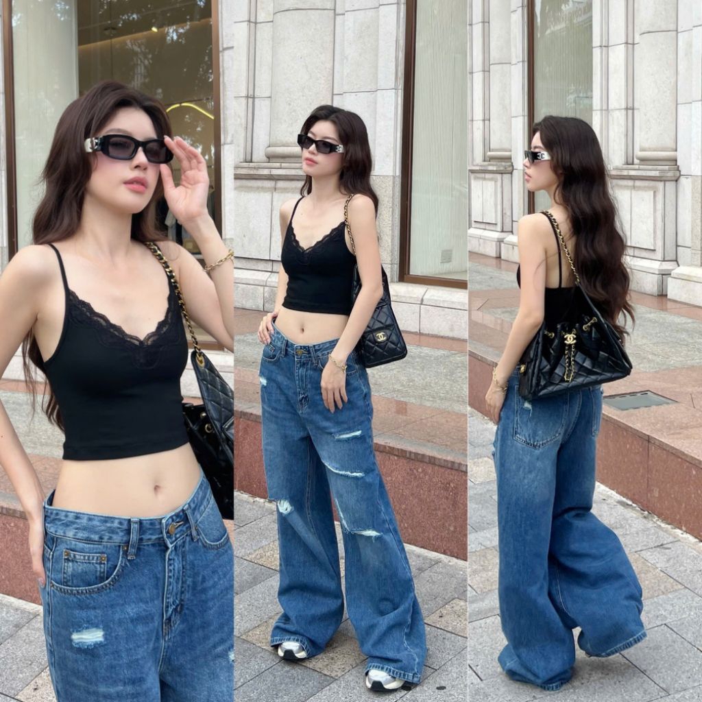 H2STORE - SÉT ÁO SƠMI + ÁO 2 DÂY SILK - H36524