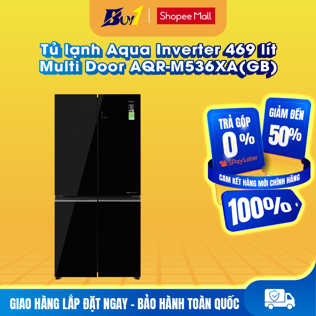 AQR-M536XA(GB) - Tủ lạnh Aqua Inverter 469 lít Multi Door AQR-M536XA(GB) - Hàng chính hãng