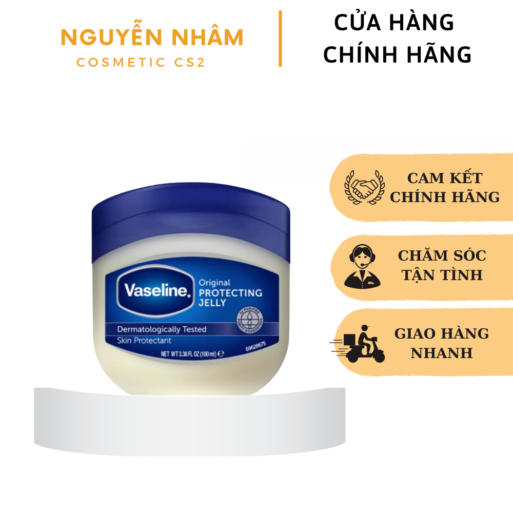 Dưỡng ẩm vaseline,sáp dưỡng đa năng Vaseline Pure Petroleum Jelly Original