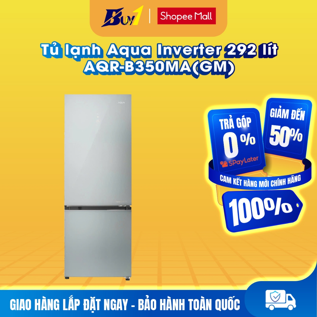 AQR-B350MA(GM) - Tủ lạnh Aqua Inverter 292 lít AQR-B350MA(GM) - Hàng chính hãng
