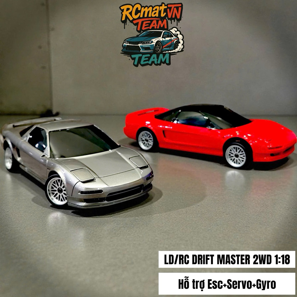 Xe điều khiển từ Drift  2.4G Japan Legend LD1899 NSX RX7 AE86 1:18 RWD có Gyro, phiên bản cao cấp Dr