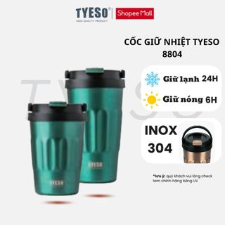 Ly giữ nhiệt đựng trà cafe nước 500ml tyeso giữ nóng và lạnh làm bằng thép không gỉ 304 8804