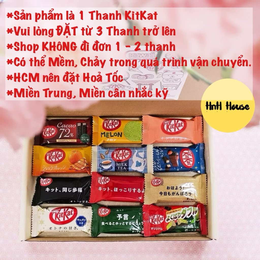 [ĐI ĐƠN TỪ 3 THANH | CHỈ SHIP MIỀN NAM] +30 Kitkat mix vị Premium, Vị Cơ bản, Hộp quà KitKat Nhật