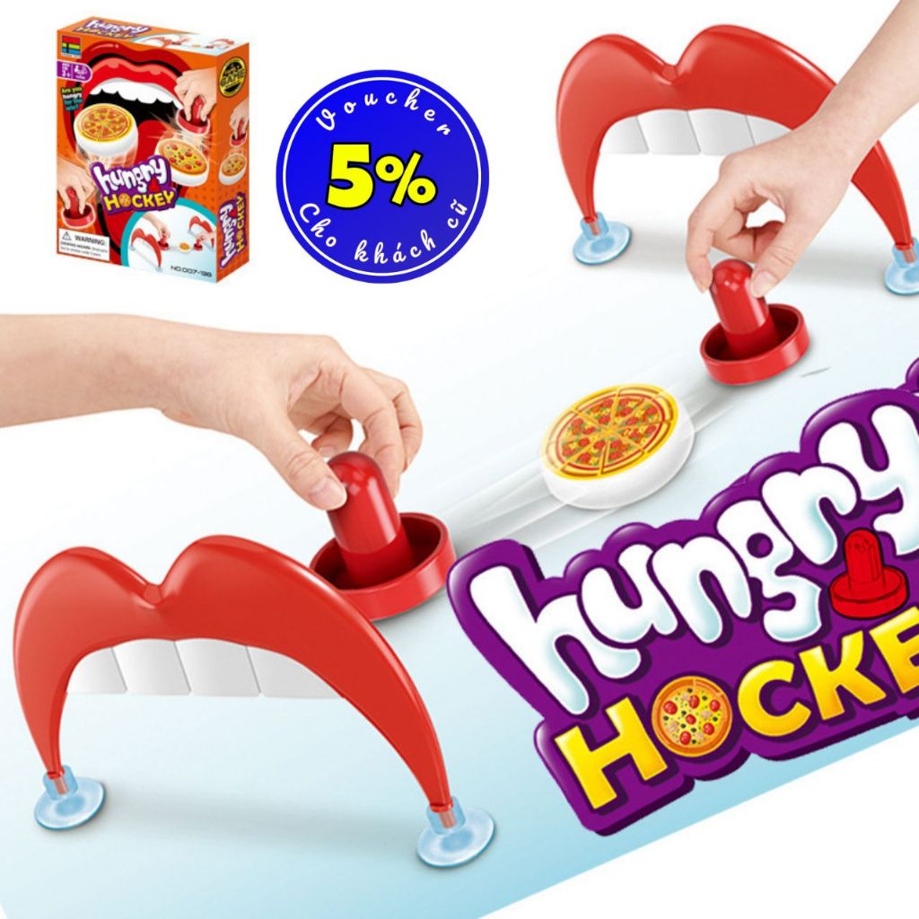 Đồ Chơi Hungry Hockey Pizza – Boadgame Air Hockey Đối Kháng Mới Nhất 2026