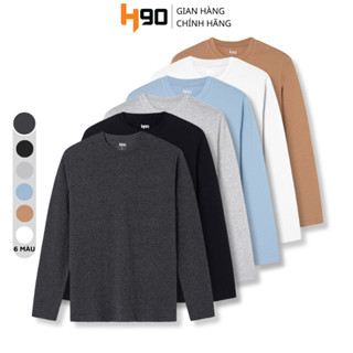 Áo Thun Dài Tay Thu Đông H90 Nam Cổ Tròn Chất Cotton Thấm Hút Co Giãn Giữ Nhiệt Tốt ADT01