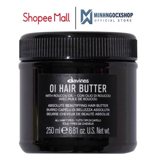 Kem ủ tóc, dầu hấp nuôi dưỡng và chống rối xù DAVINES Oi Hair Butter 250ML
