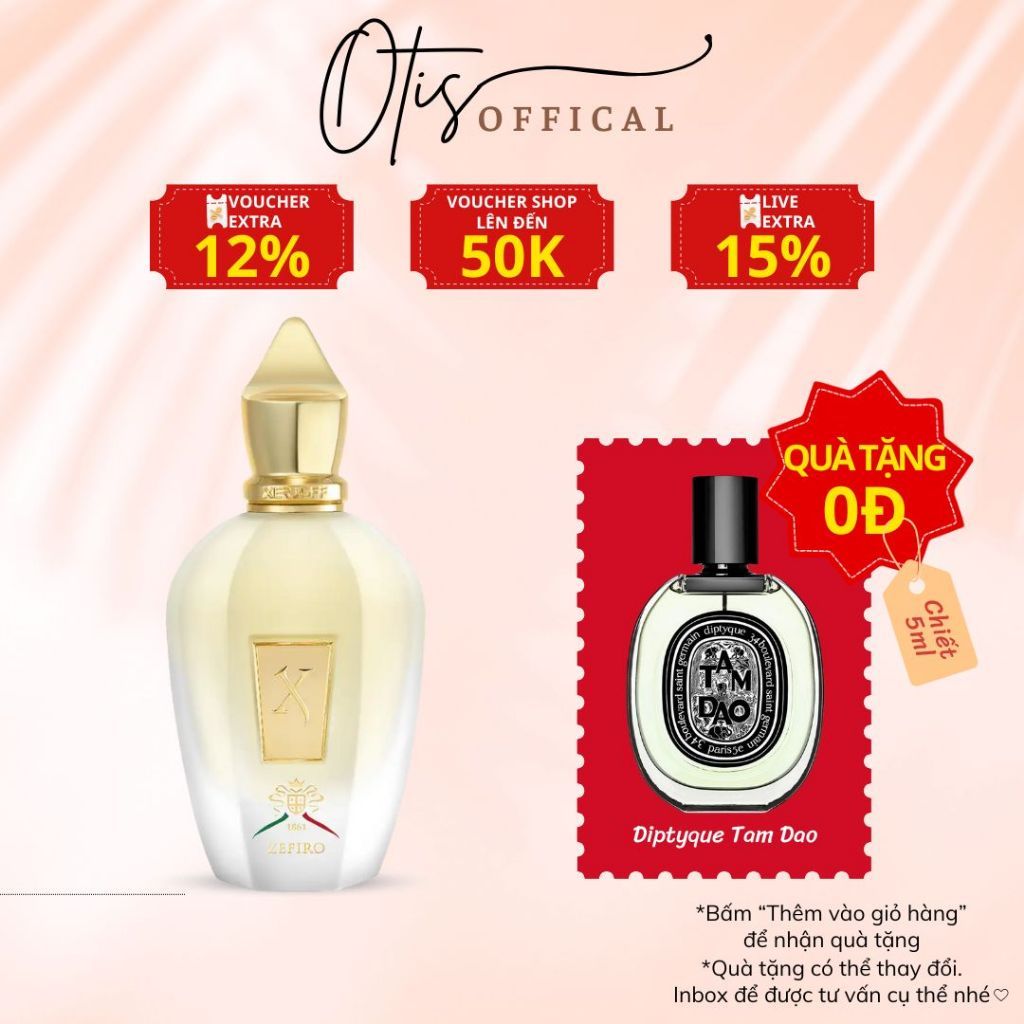 Nước Hoa Chiết 10ml Unisex Xerjoff 1861 Naxos Hương Thơm Đẳng cấp, Cuốn hút, Sang trọng