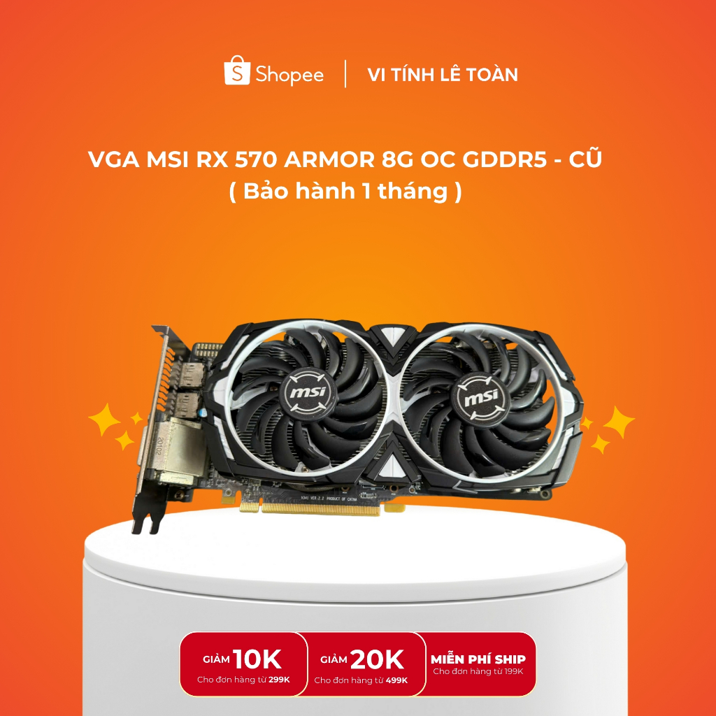 VGA MSI RX 570 ARMOR 8G OC GDDR5 - CŨ