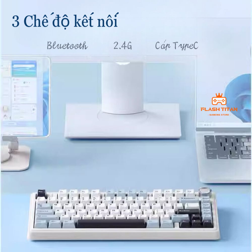 Bàn phím cơ không dây AULA F75 - Mạch xuôi hỗ trợ hotswap - Có app tùy chỉnh - Bảo hành 2 năm | BigBuy360 - bigbuy360.vn