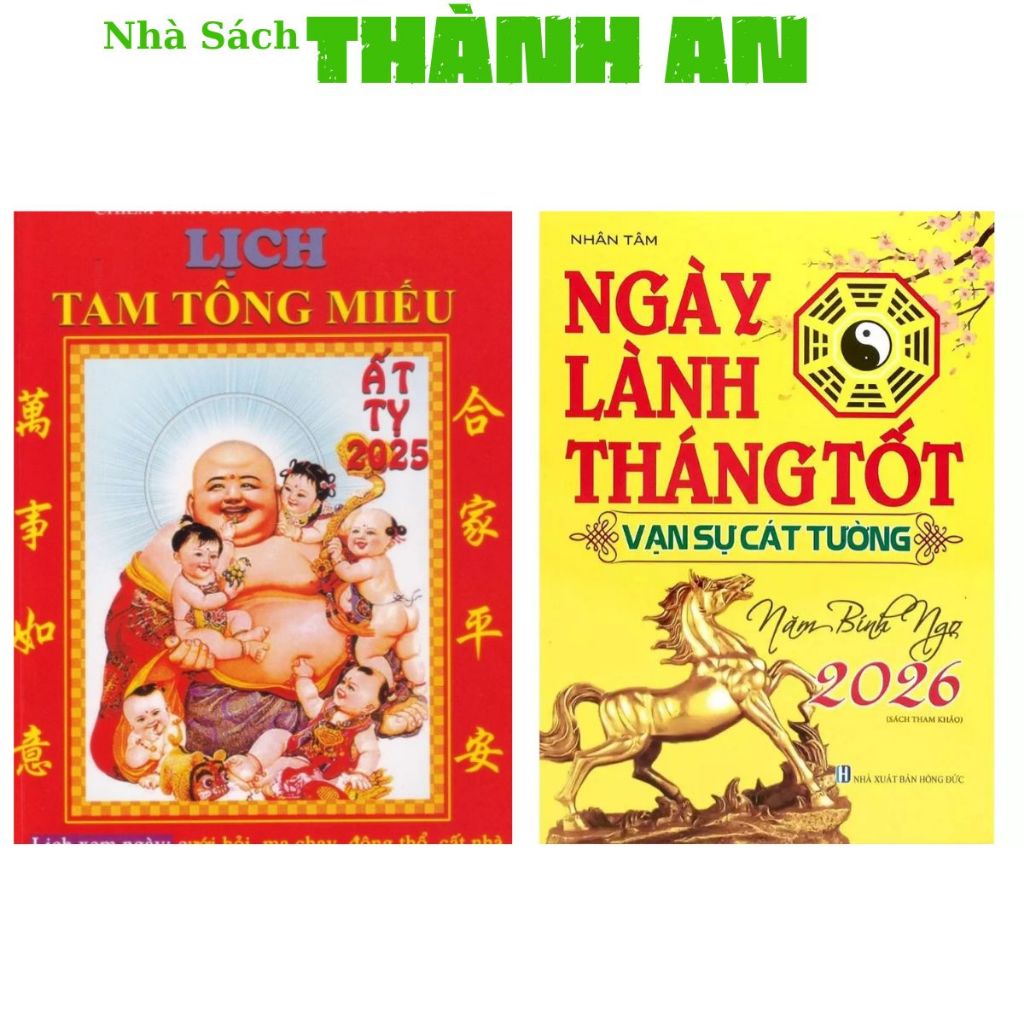 Sách - Lịch Tam Tông Miếu - Ất Tỵ 2025 , Bính Ngọ 2026 Bản xin giấy đẹp (Chiêm Tinh Gia Nguyễn Anh Toàn)