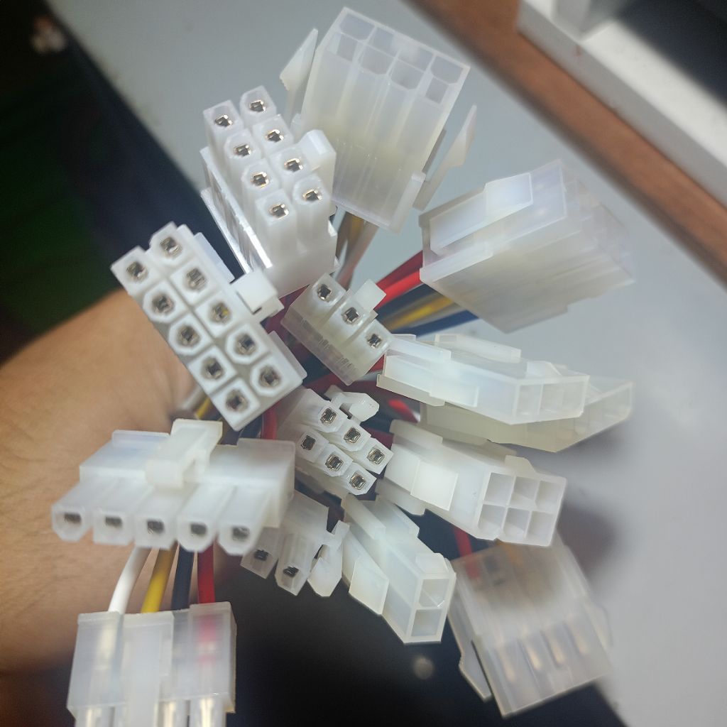 Jack nguồn 5557 5559 sẵn dây awg18 dài 15cm loại 2pin đến 10pin