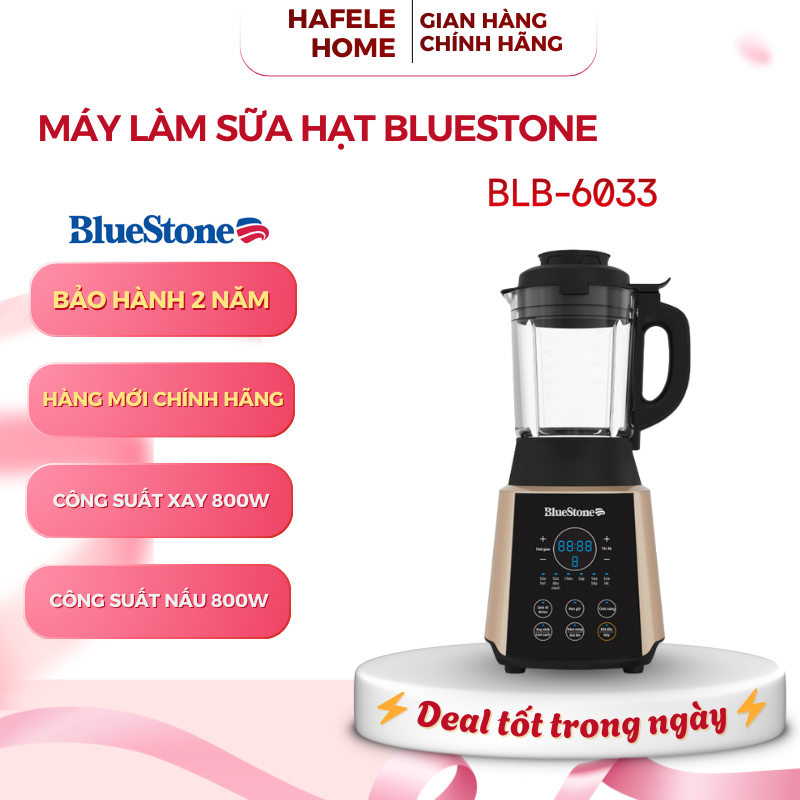 Máy Làm Sữa Hạt Đa Năng BlueStone BLB-6033 – Cối Thủy Tinh Chịu Nhiệt – Điều Khiển Nút Nhấn – EEH