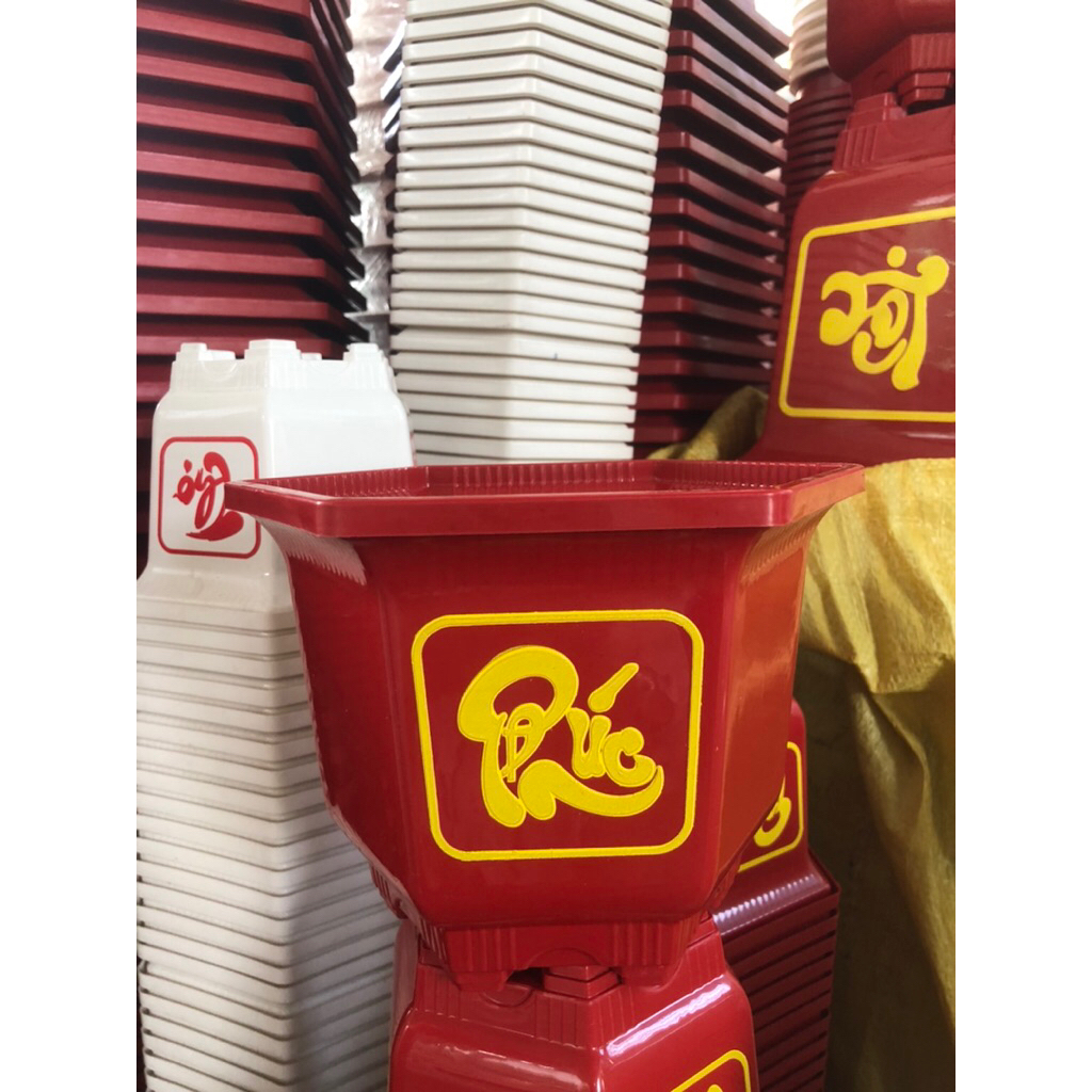 Chậu LG in Phúc Lộc Thọ 330 (Combo 10 cái 195k)