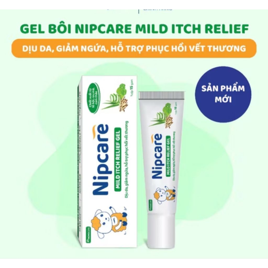Kem bôi ngứa Nipcare 15g - Hỗ trợ giảm cơn ngứa do côn trùng cắn, dịu da, giảm sưng đỏ da, hỗ trợ là