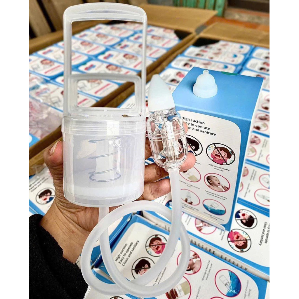 Hút mũi kéo tay bản cao cấp đầu hút Silicol sd đc cho bé sơ sinh