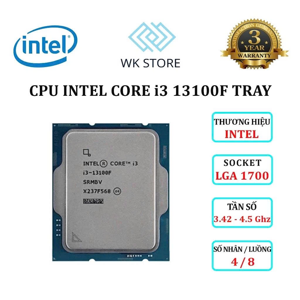 CPU Intel Core i3 13100F | Up to 4.5Ghz, 4 nhân 8 luồng, Tray, Mới BH 36T