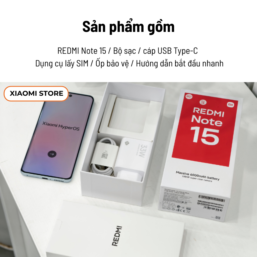 Điện thoại Xiaomi Redmi Note 15 4G - Pin 6000 mAh, Màn Hình 6.77 Inch - Bảo Hành 24 Tháng Chính Hãng | BigBuy360 - bigbuy360.vn
