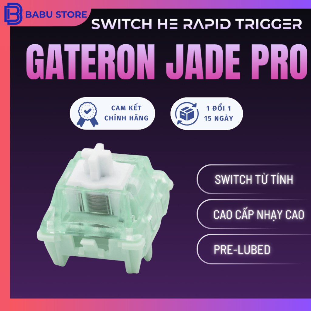 [10 switch] Switch Từ Tính HE Gateron Magnetic Jade Pro | Linear 50g | Công Tắc Bàn Phím HE Hiệu Năn