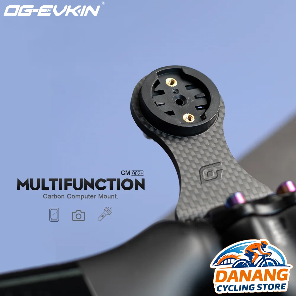 Giá Carbon 3K OG-EVKIN Gắn Đồng Hồ Xe Đạp – Nhẹ Chắc – Dùng Cho CATEYE, Garmin, Bryton