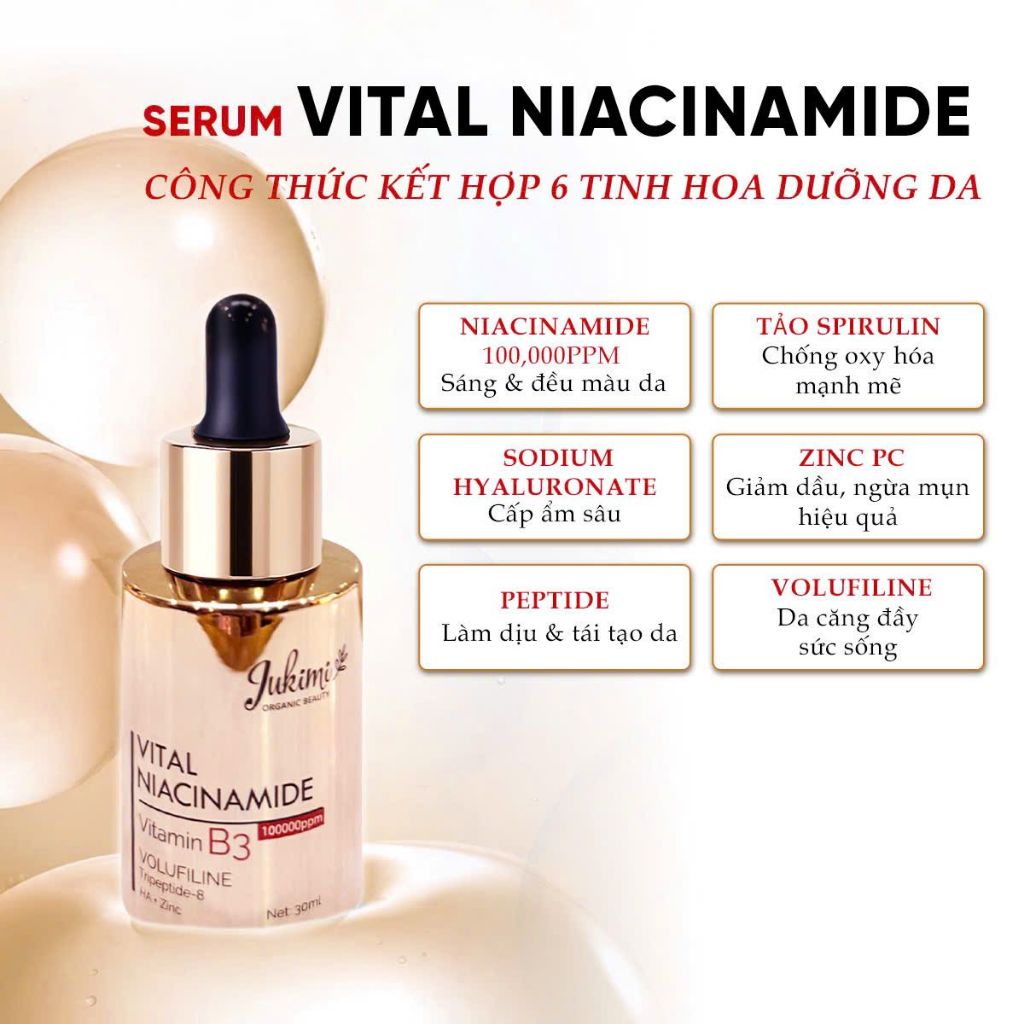 Tinh Chất Vital Niacia 8 loại tế bào gốc JUKIMI 30ml