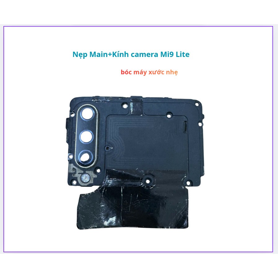 Nẹp main+kính camera xiao.mi mi9 lite