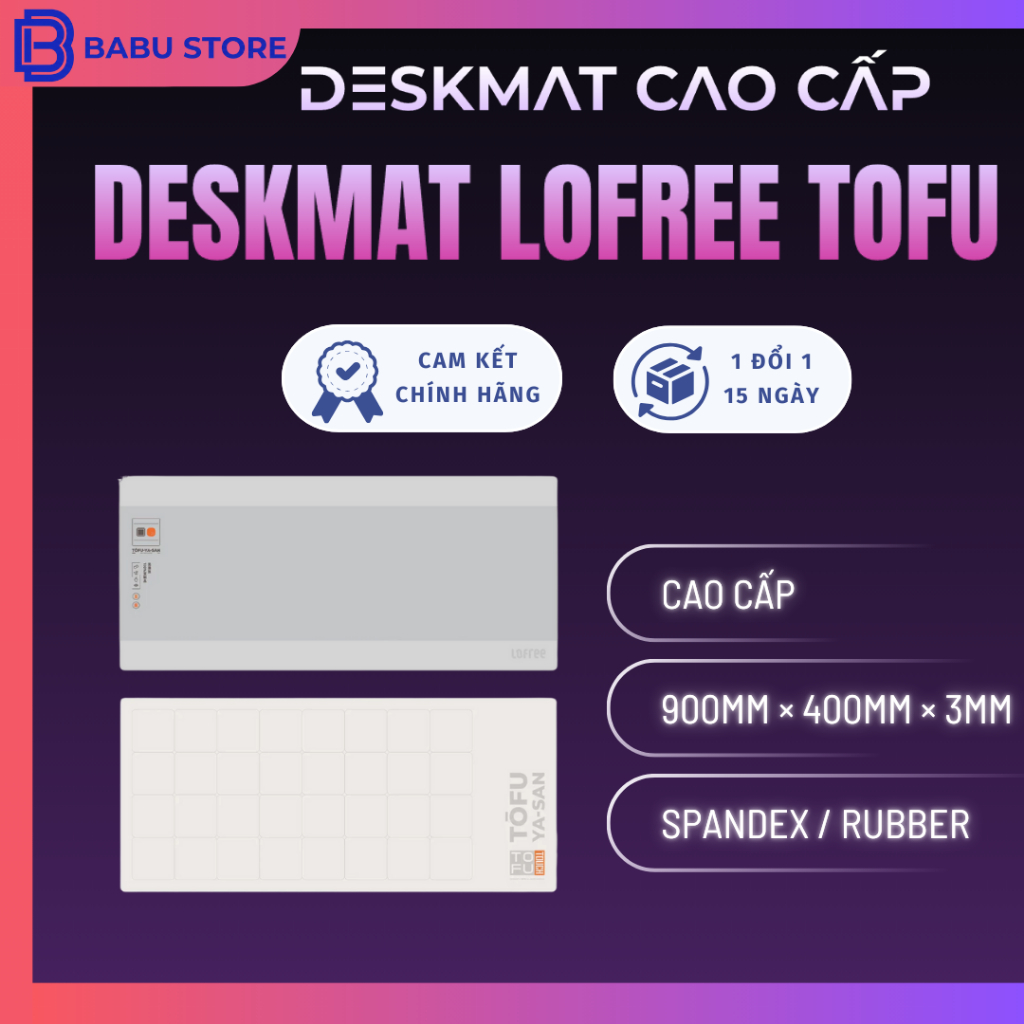 Pad chuột lofree -  desk mat TOFU chất lượng cao tofu
