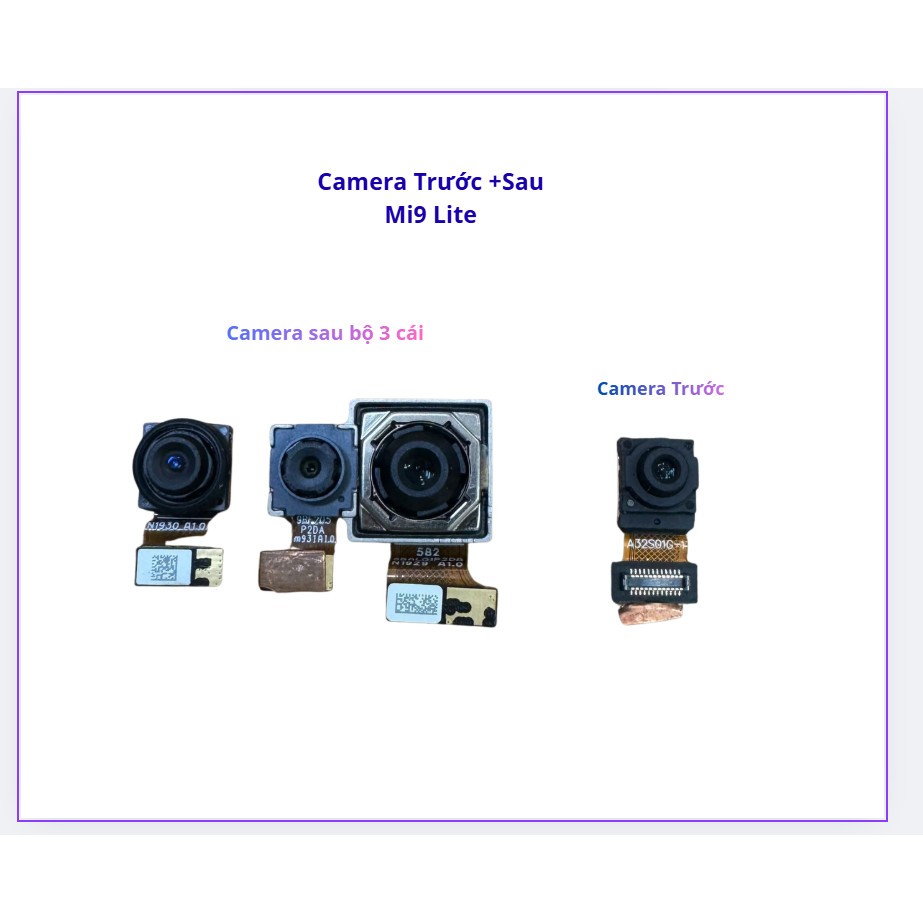 Camera trước+ sau xioami mi9 lite