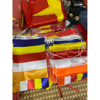 Cờ dây phật giáo vải phi bóng may đẹp