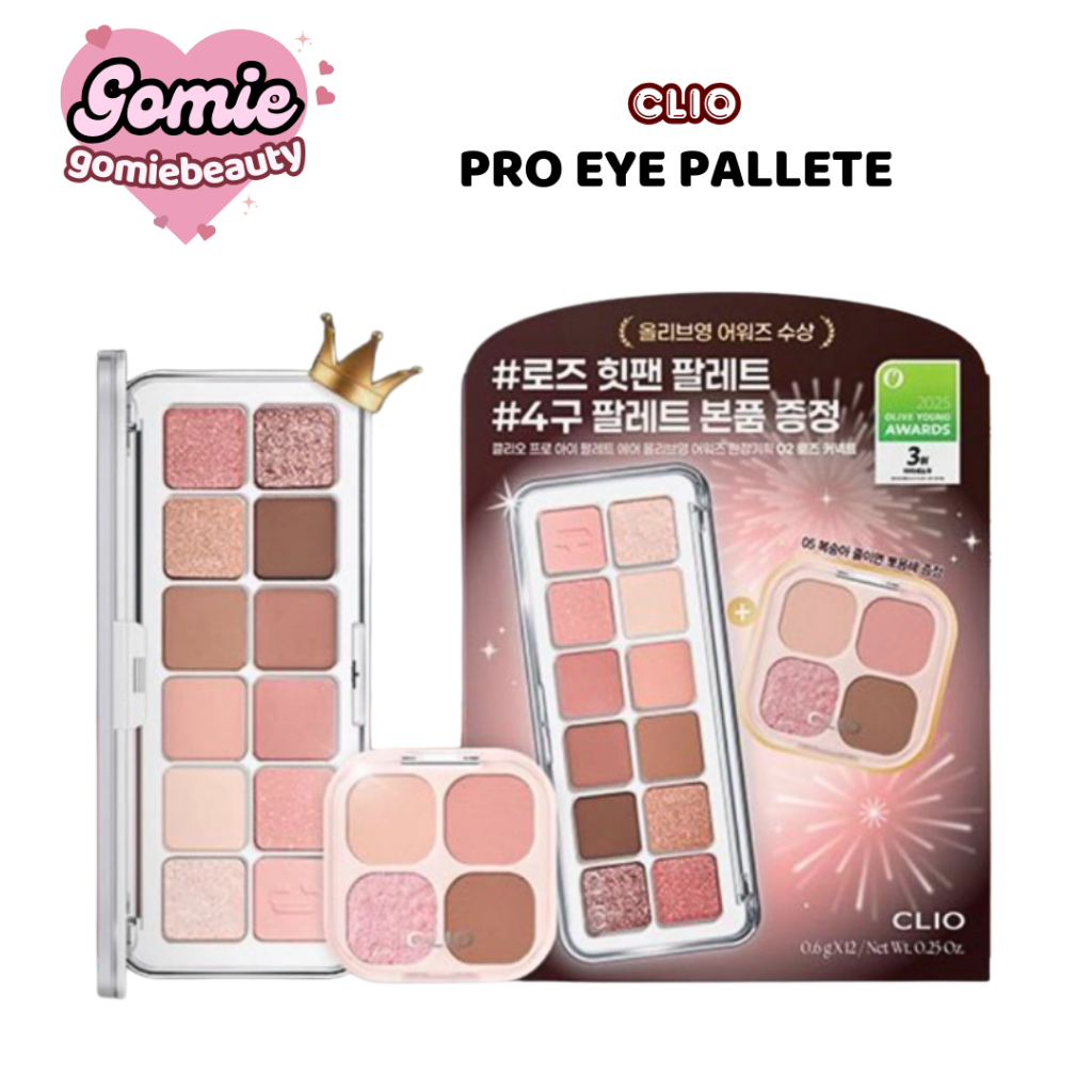 Bảng Phấn Mắt Clio Pro Eye Palette Air #02 Rose Connect
